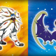 Solgaleo a la izquierda, Lunala a la derecha.